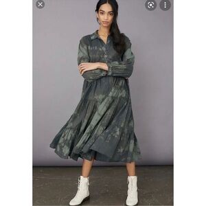 Samant Chauhan Emerald tie dye midi dress